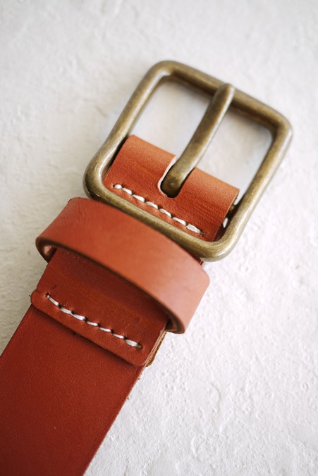 EURO VINTAGE Red Leather Belt W69-89